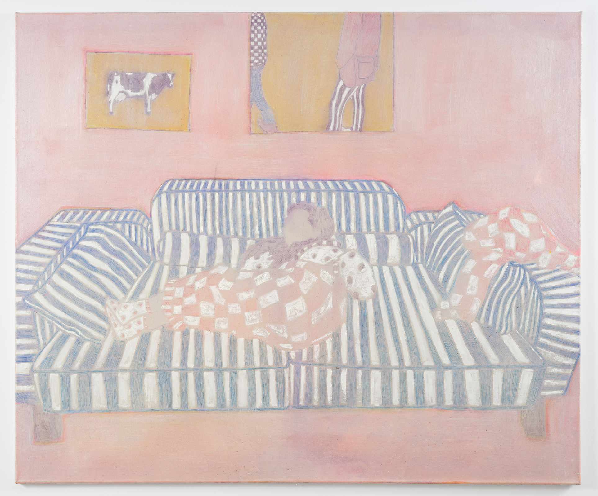<i>not flawless but gorgeous</i>, 2022. Mixed media on canvas, 49 1/4 x 59 in (125 x 150 cm)